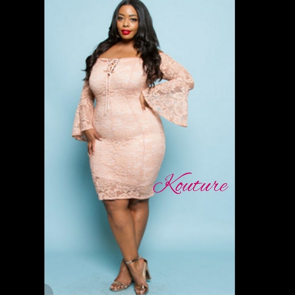 Lace Bell Sleeve Dress - Picture 1 of 1